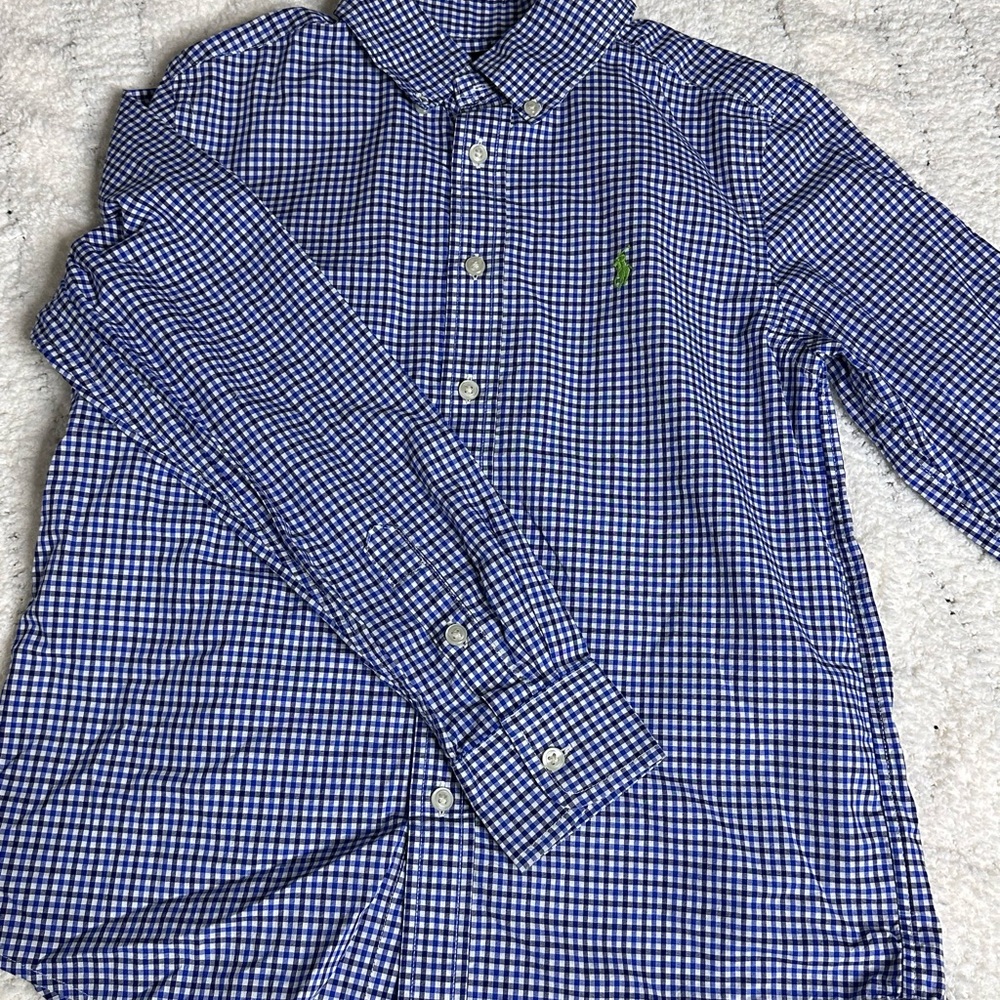 Polo Ralph Lauren plaid button down size M (10-12)